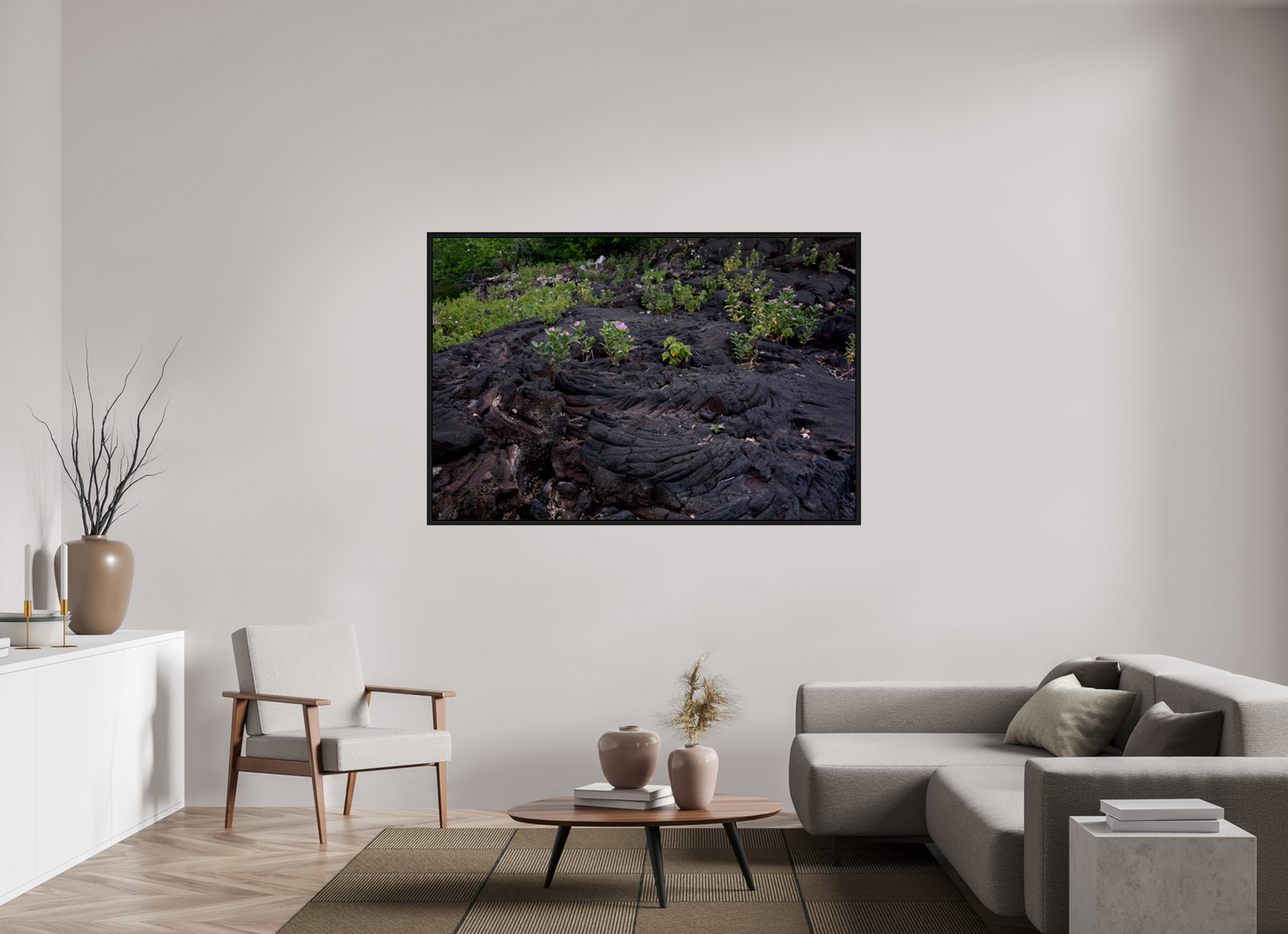 66 x 44″, Floater Frame Lava Bloom on acrylic glass