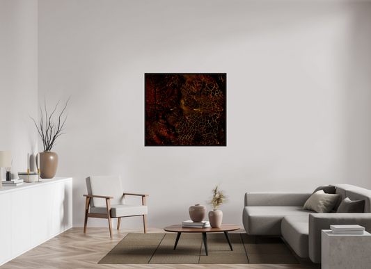 43.8 x 39″, Floater Frame Shattered on acrylic glass