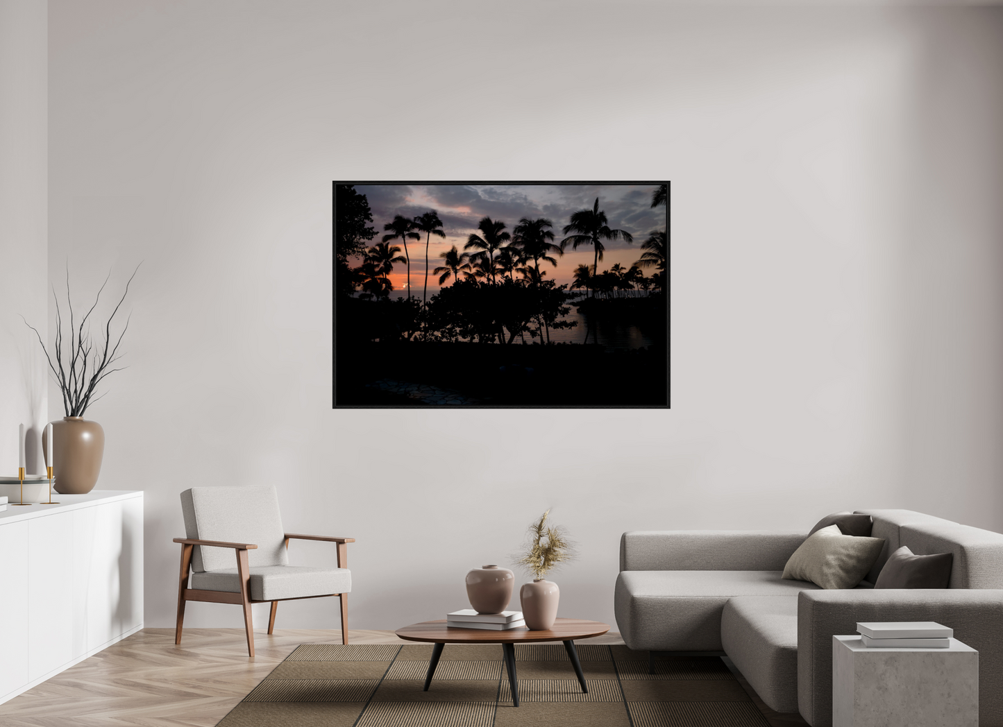 66 x 44″, Floater Frame Nightfall on acrylic glass