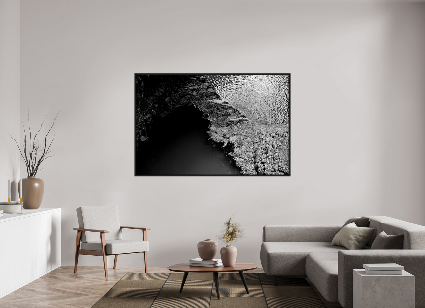 72 x 47″, Floater Frame Light and Shadow on acrylic glass