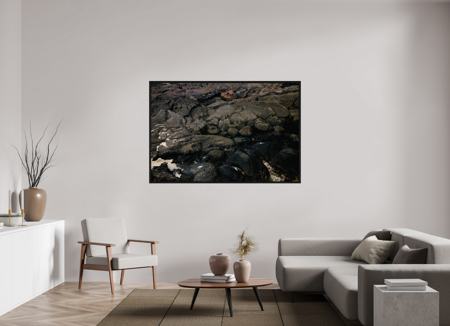 66 x 44″, Floater Frame Lava Lava on acrylic glass