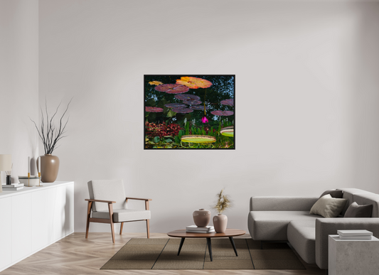 48 x 39″, Floater Frame Upside Down on acrylic glass