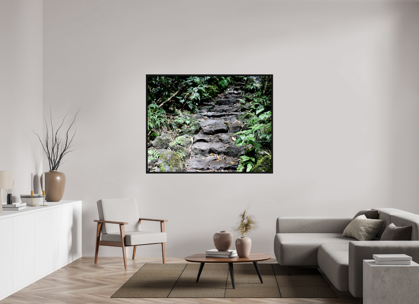 60.8 x 47″, Floater Frame One Step At A Time on acrylic glass