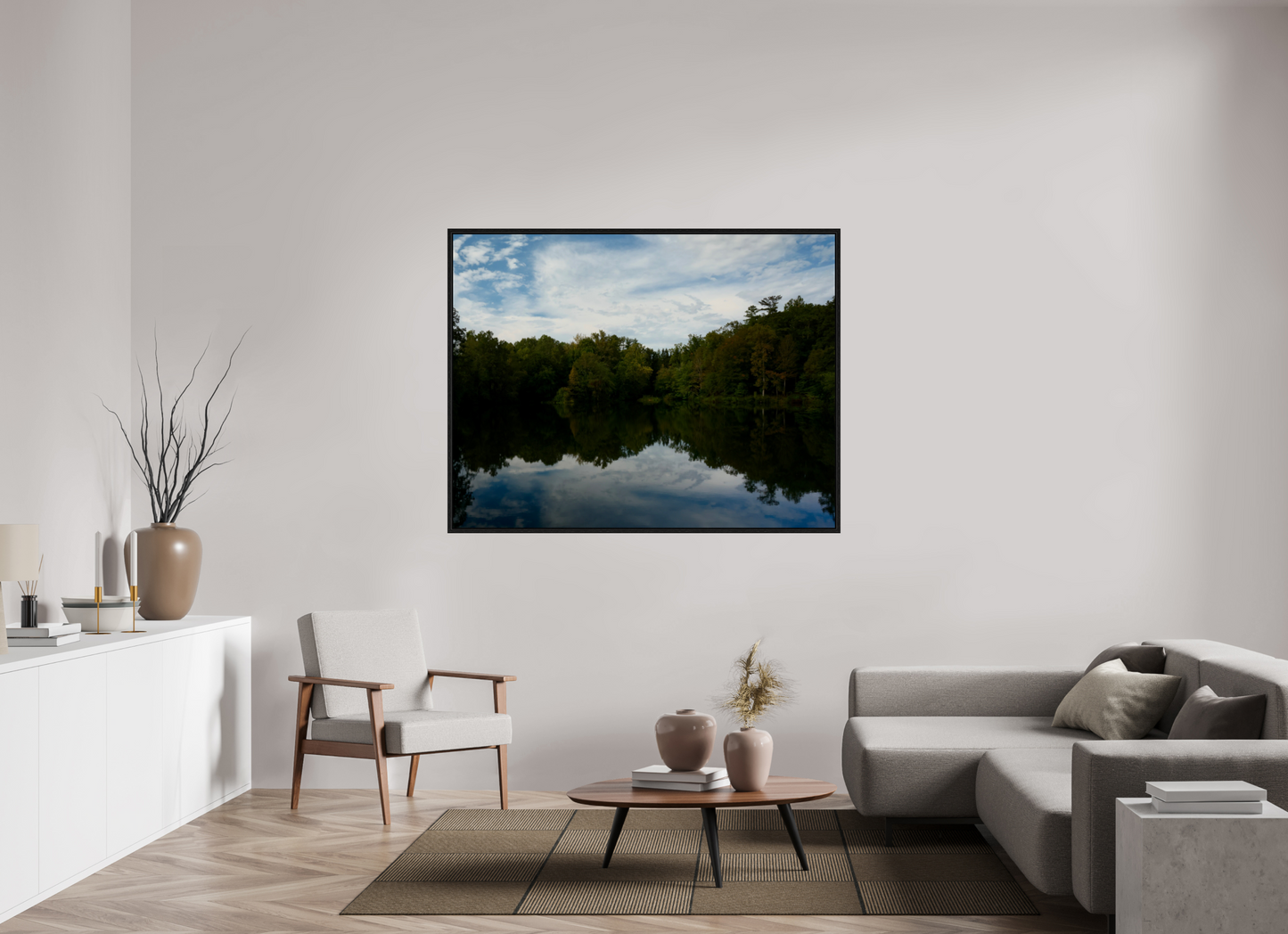 61.1 x 47″, Floater Frame Silent Twin on acrylic glass