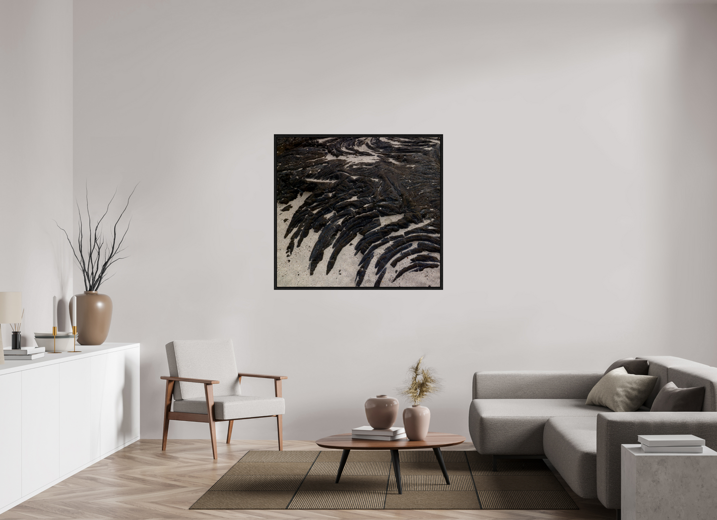 46.9 x 43″, Floater Frame Unscripted on acrylic glass