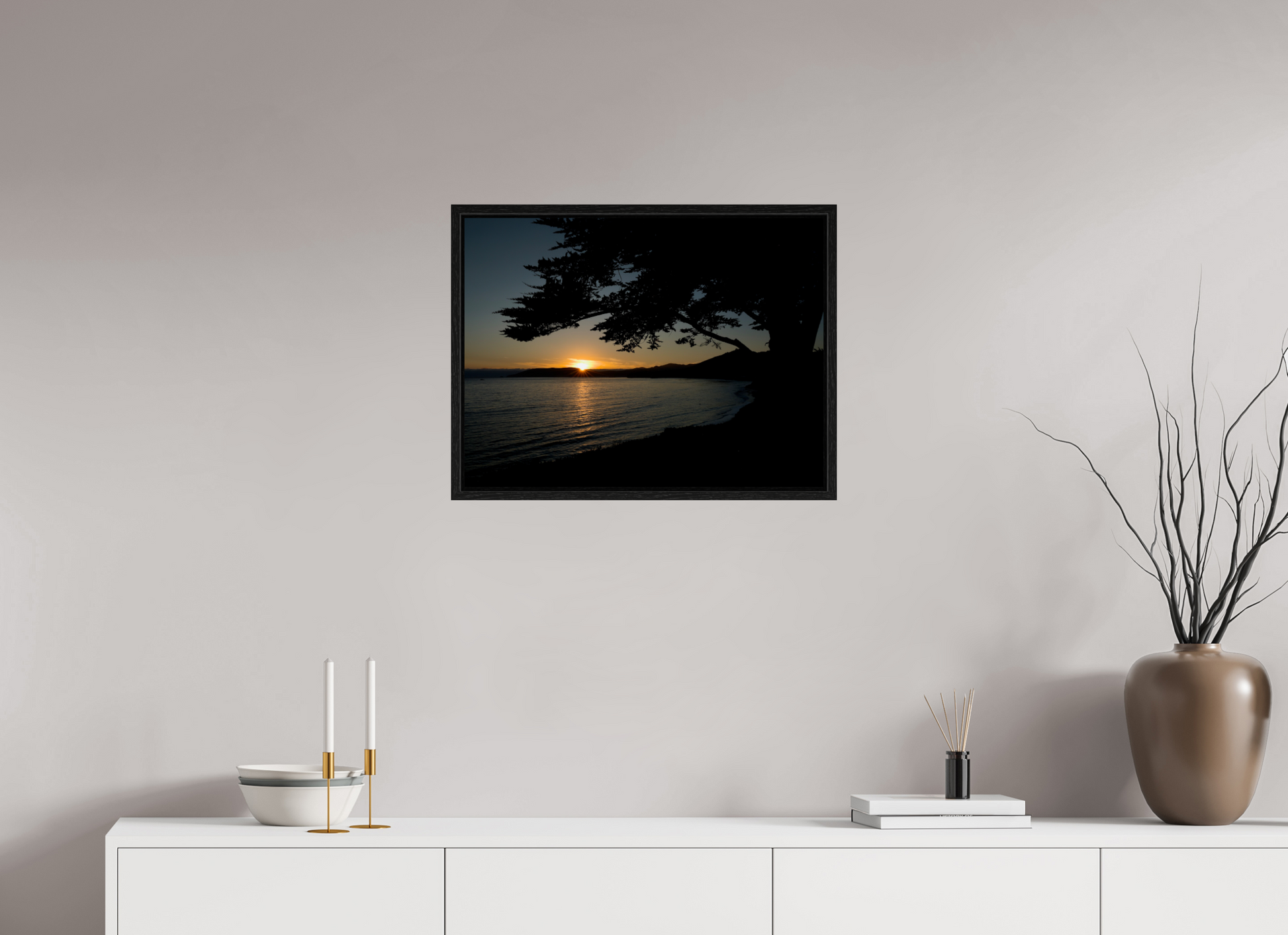 24 x 18″, Floater Frame Sunset on acrylic glass