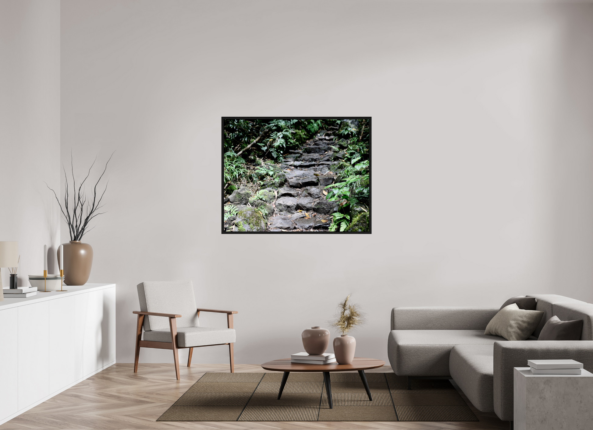 50.4 x 39″, Floater Frame One Step At A Time on acrylic glass