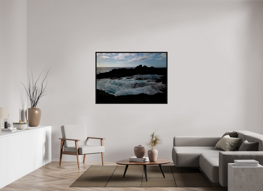 54.8 x 39″, Floater Frame Tide Pools on acrylic glass