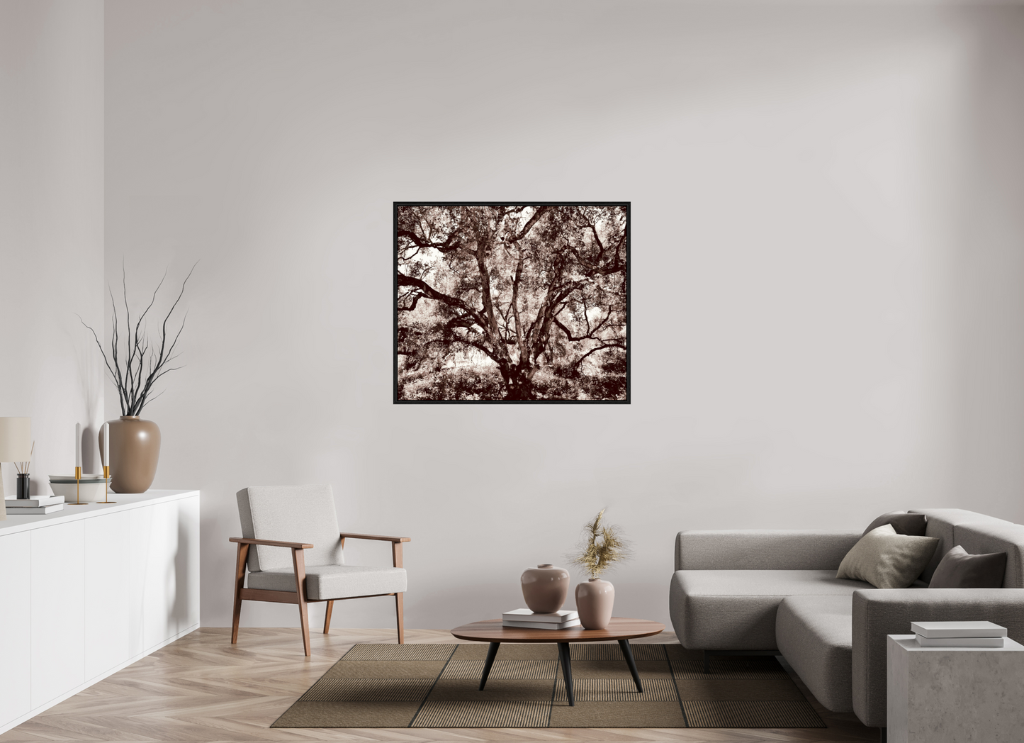 46.1 x 39″, Floater Frame The Tree on acrylic glass