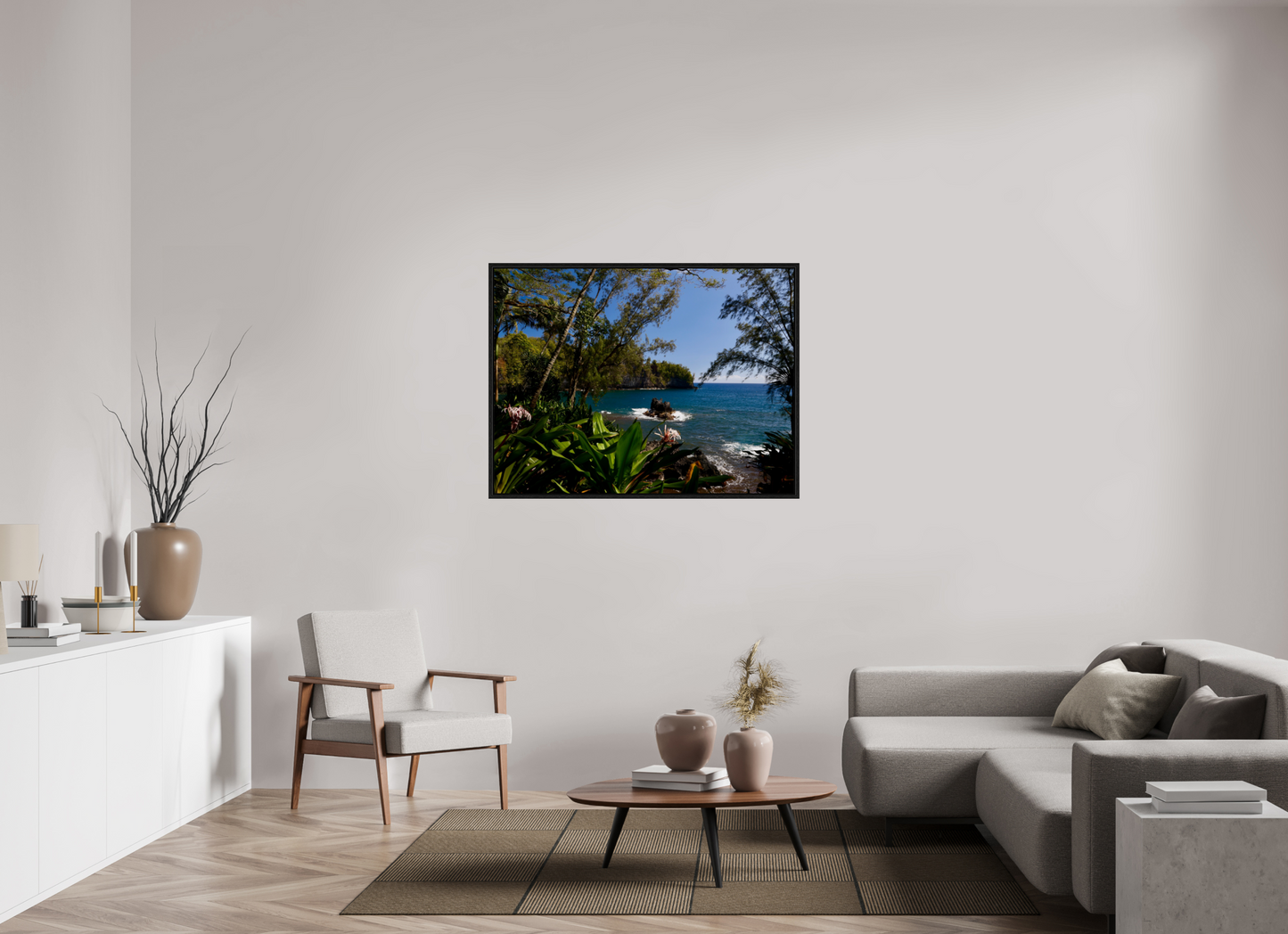 48 x 36″, Floater Frame Island Vista on acrylic glass
