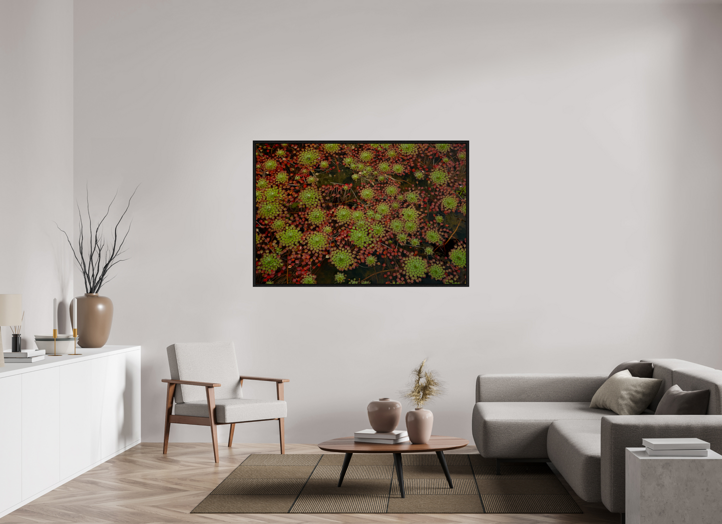 60 x 40″, Floater Frame Colorful Tapestry on acrylic glass